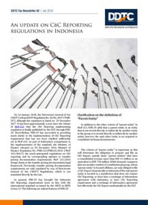 Newsletter - An Update on CbC Reporting Regulations in Indonesia