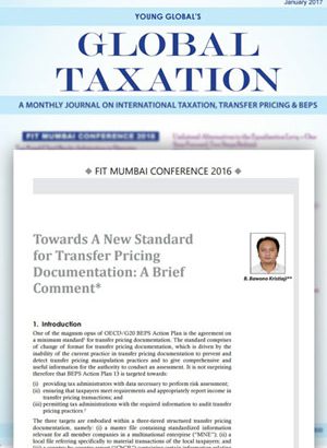 International Publication - Towards a New Standard for Transfer Pricing Documentation: A Brief Comment