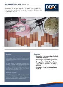 Newsletter - Increase of Tobacco Product Excise Rate & Re-stipulation of Sales Taxes on Luxury Goods for Motor Vehicles