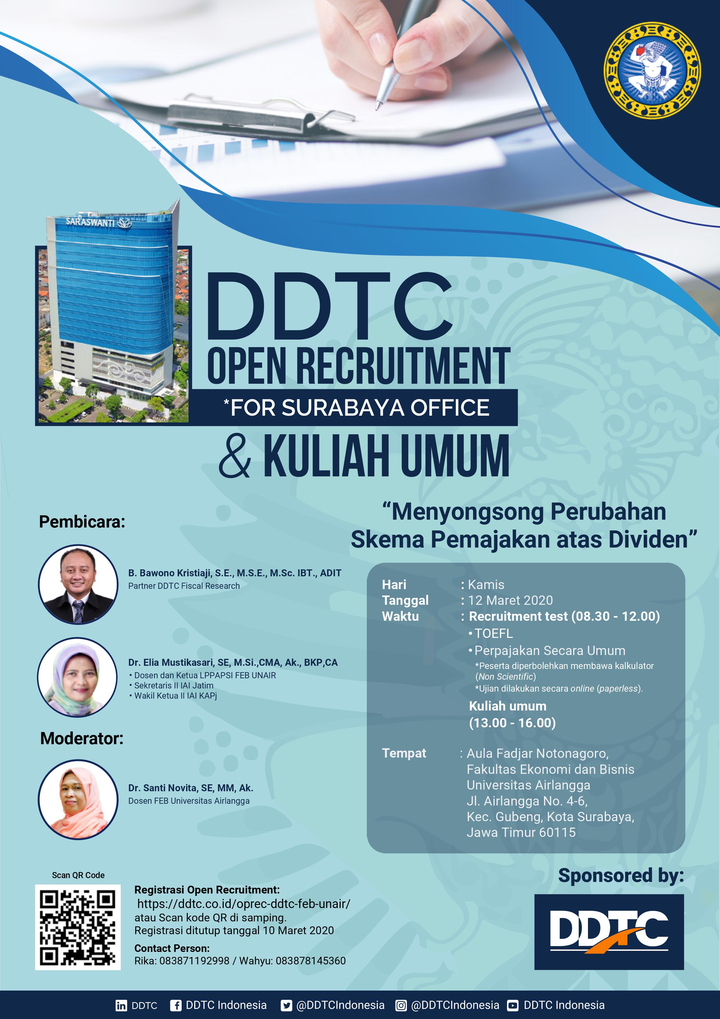 Open Recruitment DDTC - FEB Universitas Airlangga 2020
