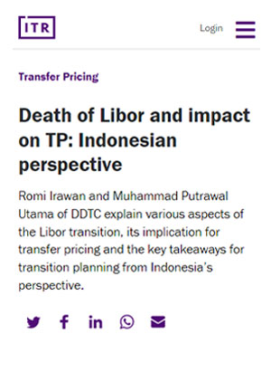 Death of Libor and impact on TP: Indonesian perspective